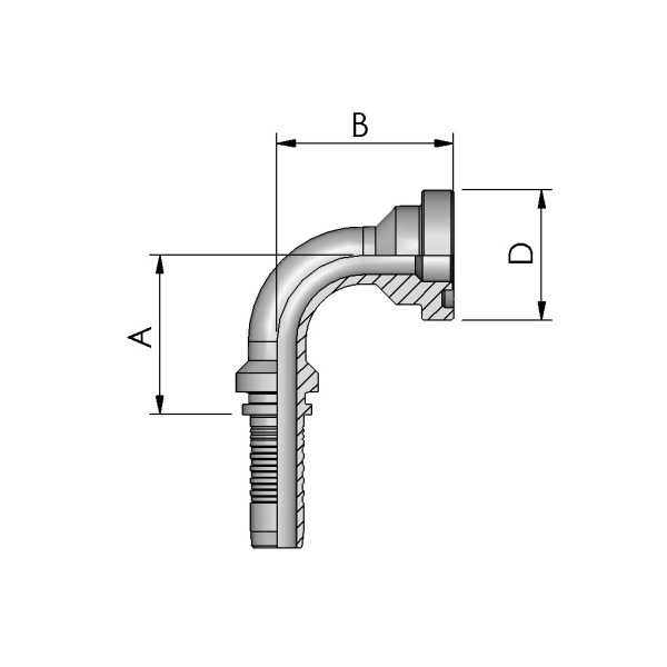 SAE FLANGE 90° ELBOW 3000 PSI